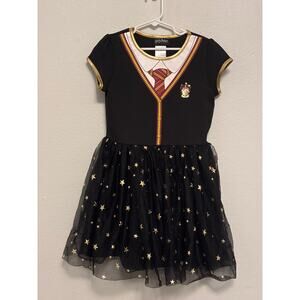 Harry Potter Girls M (7/8) Gryffindor Star Tulle Dress – Short Sleeve Costume